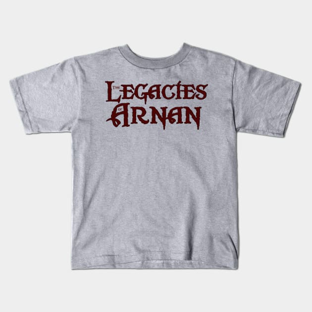 The Legacies of Arnan (Burgundy) Kids T-Shirt by After Words